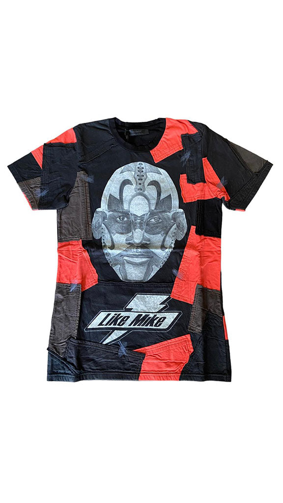 Massimo Sabbadin t shirt patchwork pezzo unico patchwork di t shirt vintage di Michael Jordan vostibilità regular fatta a mano in italia