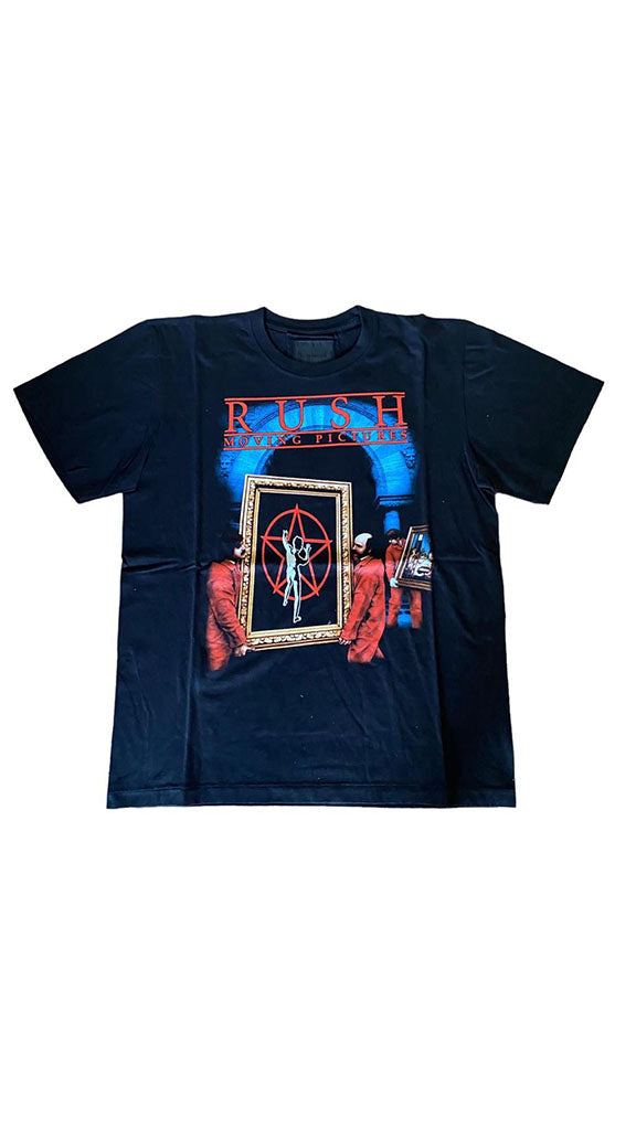 vintage rock t shirt dei Rush con stampa strass logo di Massimo Sabbadin fatto a mano è un pezzo unico può contenere imperfezioni date dal capo vintage