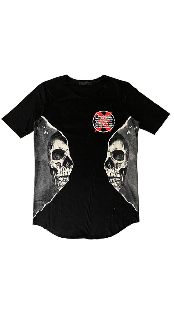 Massimo Sabbadin t shirt skull t shirt iconica stampa teschio dettagli effetto bubble slim fit maniche strette collo ampio