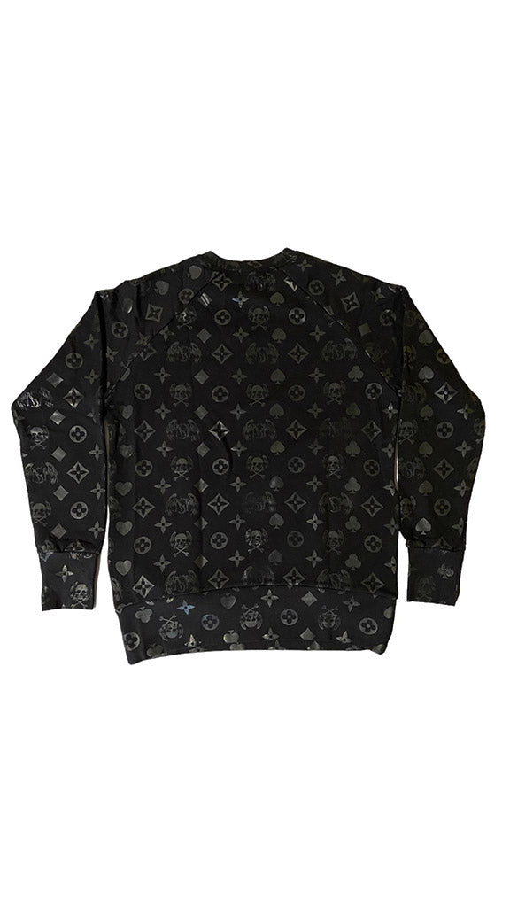 massimo sabbadin felpa oversize stampa monogram lucida oversize