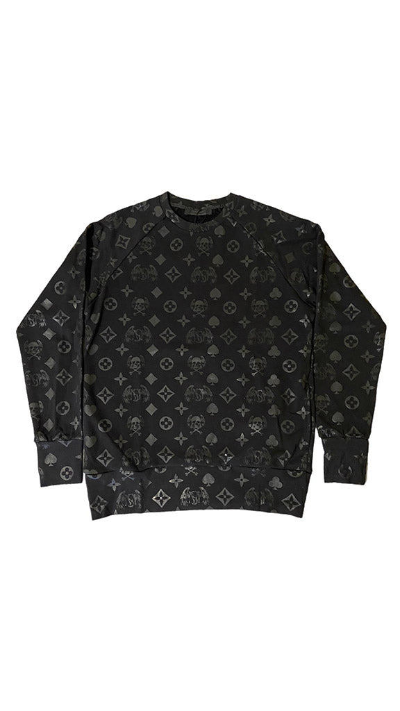 massimo sabbadin felpa oversize stampa monogram lucida oversize