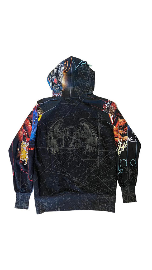 Massimo Sabbadin hoody patchwork rock vintage