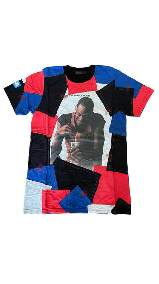 Massimo Sabbadin t shirt patchwork pezzo unico  patchwork di t shirt vintage di di inspirazione Michael Jordan vestibilità regular   fatta a mano in italia