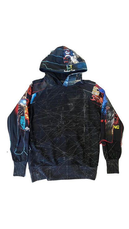 Massimo Sabbadin hoody patchwork rock vintage